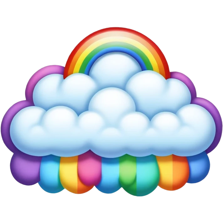 Rainbow cloud emoji