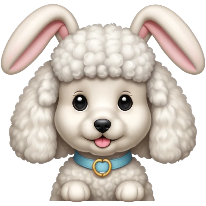 ￼ poodle with rabbit ears emoji