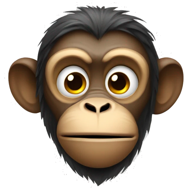 A monkey highley tired emoji