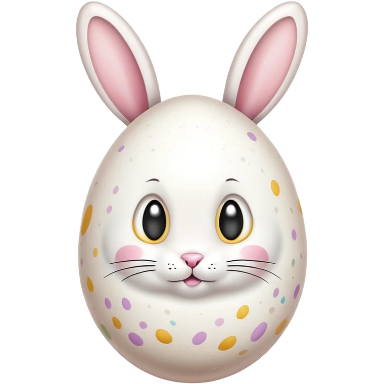 An egg with bunny ears, Easter themed emoji