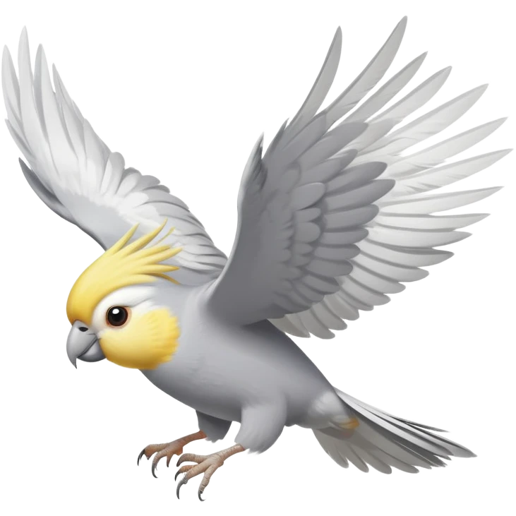 cockatiel bird flying happily emoji