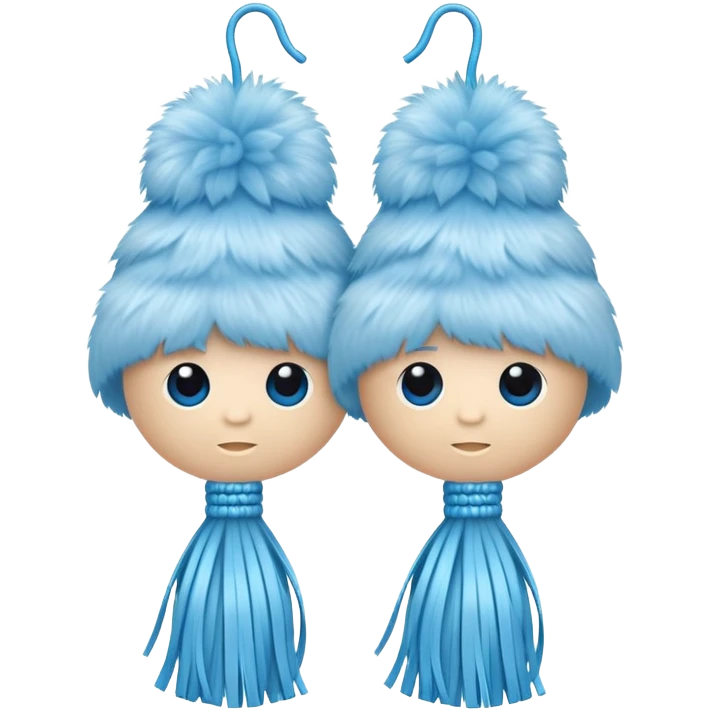 Two baby blue Tassels emoji