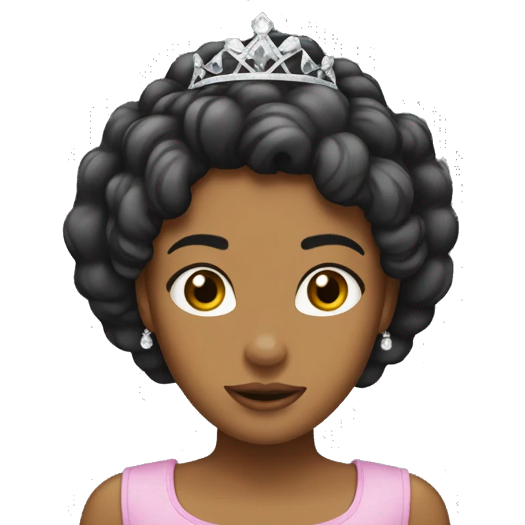Chica cabello negro con diadema  emoji