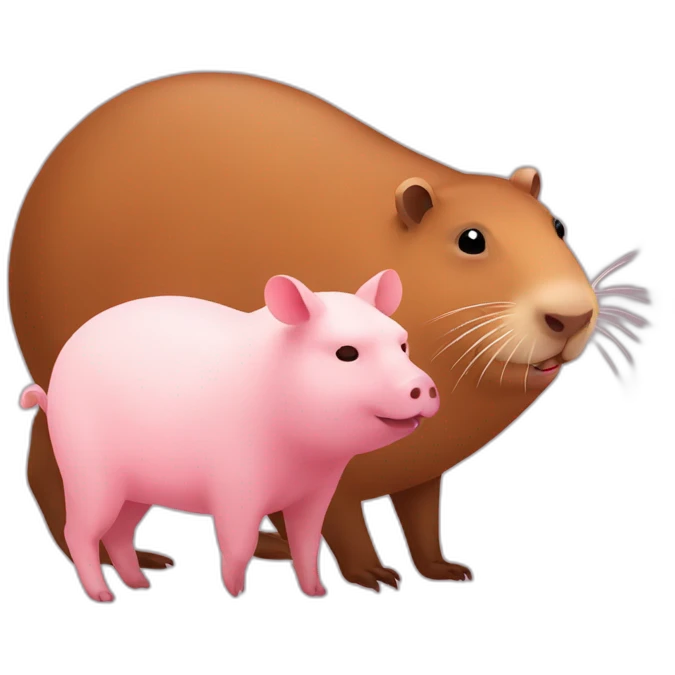 capybara with pig emoji