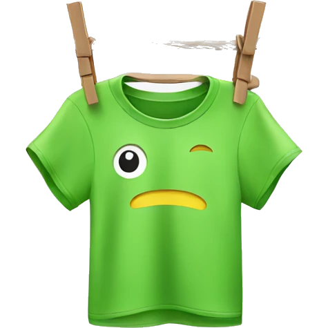 wet clothes on washing line  emoji