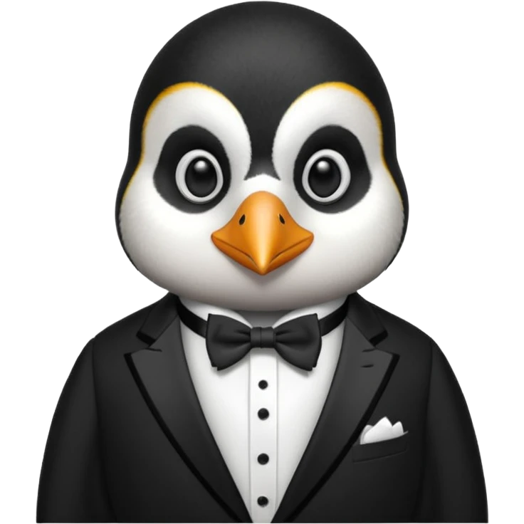 create a genius penguin wearing a classic Dior suite emoji