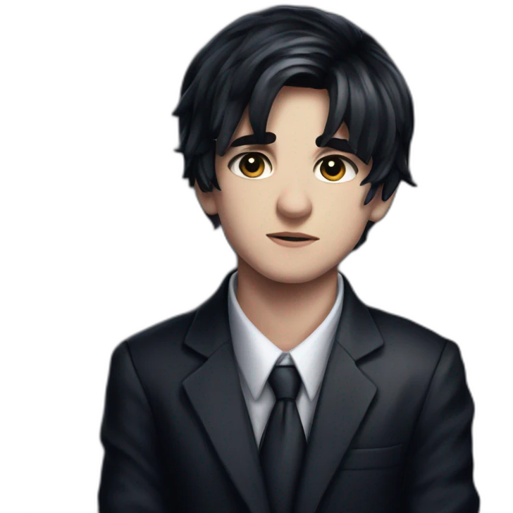 mysterious man in formal attire emoji