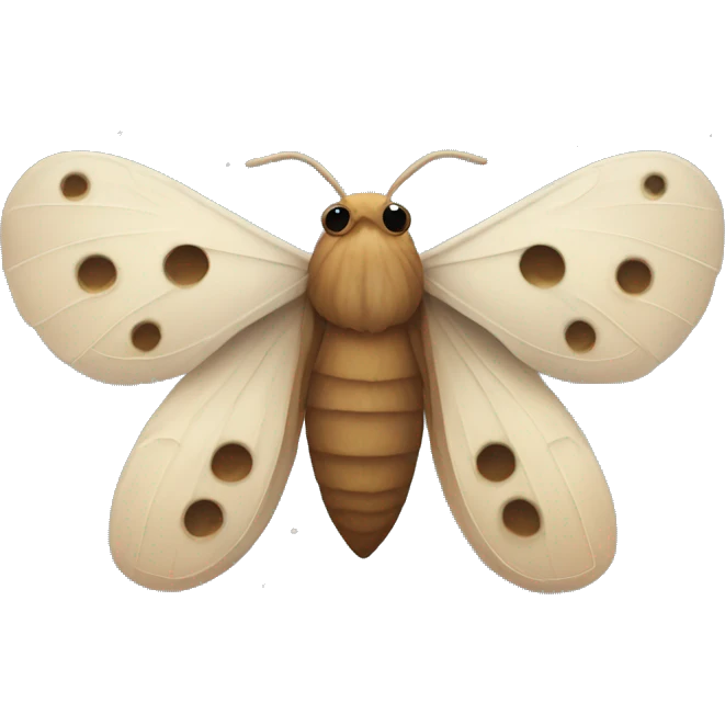 Moth with moons on its wings  emoji