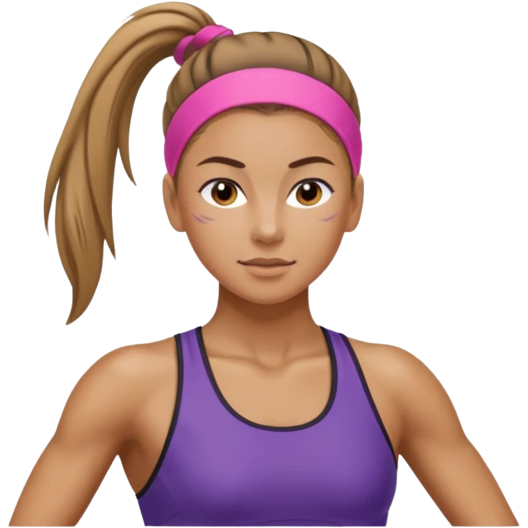 athlete woman with ponytail emoji