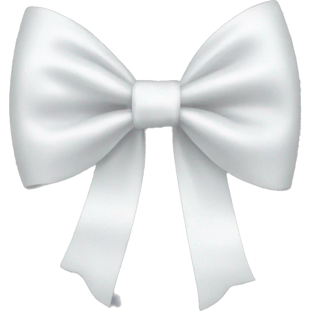white satin bow emoji