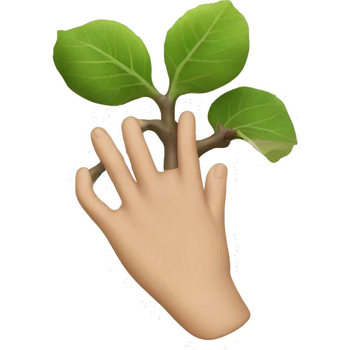 fig hand apple emoji  emoji