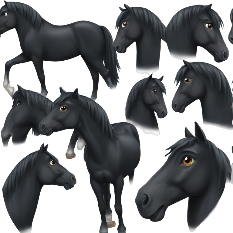 Black horse emoji