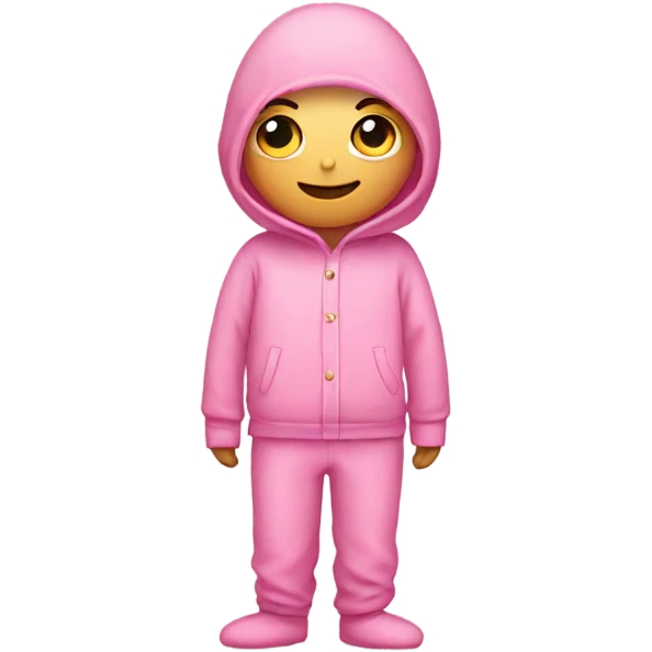 pink person in pink pajamas emoji