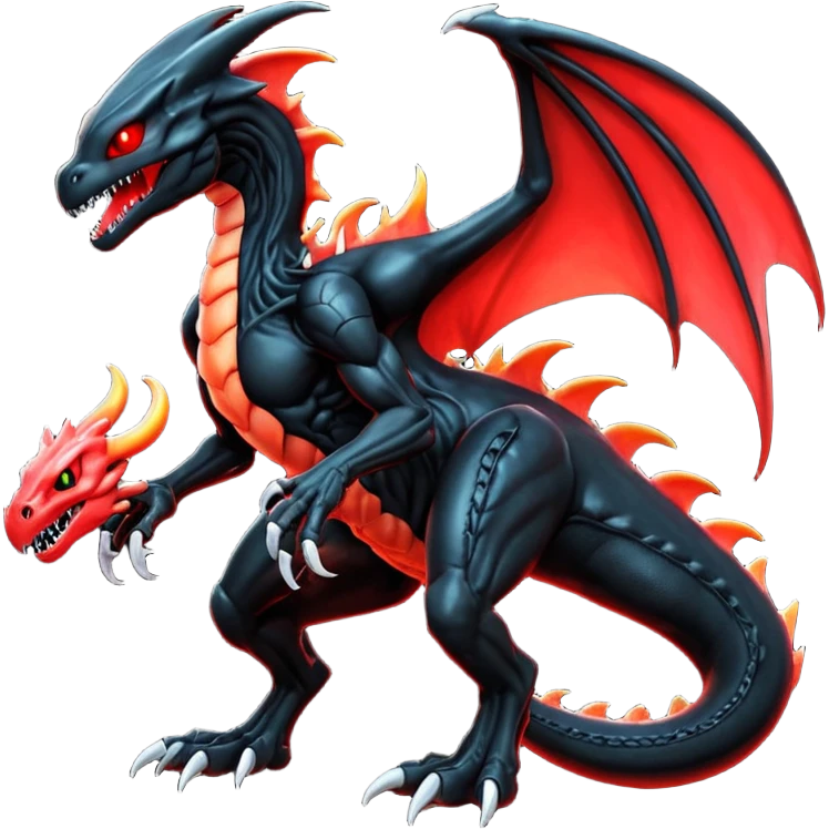  Venom-Charizard-Xenomorph-hybrid-fantasy-creature (full body) emoji