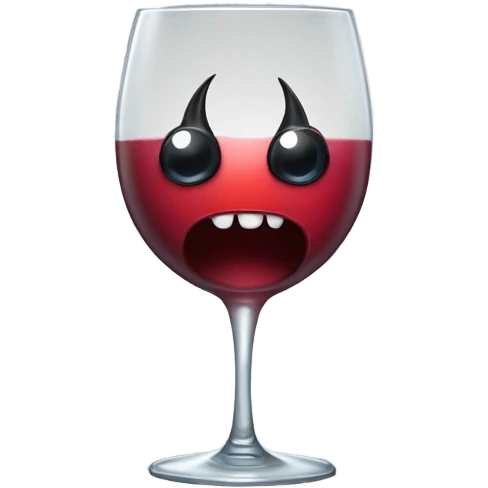Wine glass devil emoji