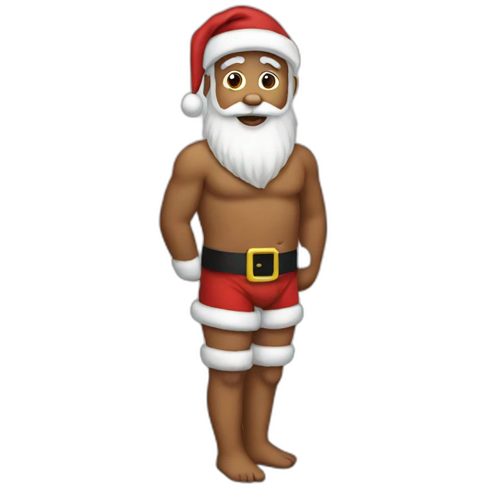 Naked santa emoji