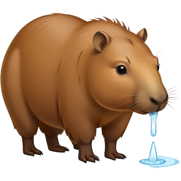 Capybara drinking  emoji