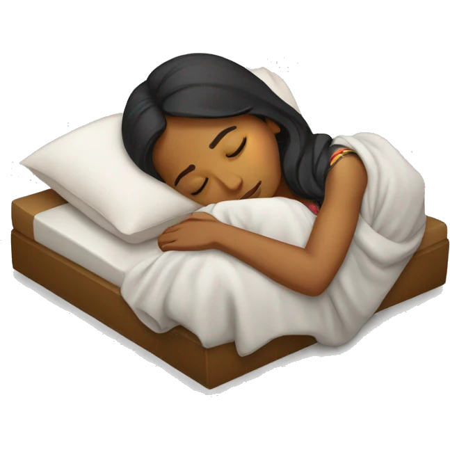 Indian girl sleeping emoji