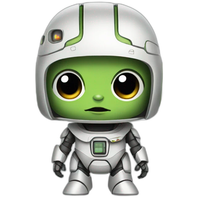cute robot with yoda ears emoji