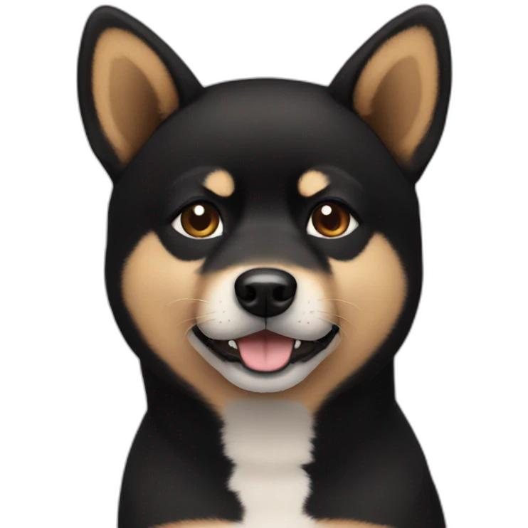 black shiba emoji