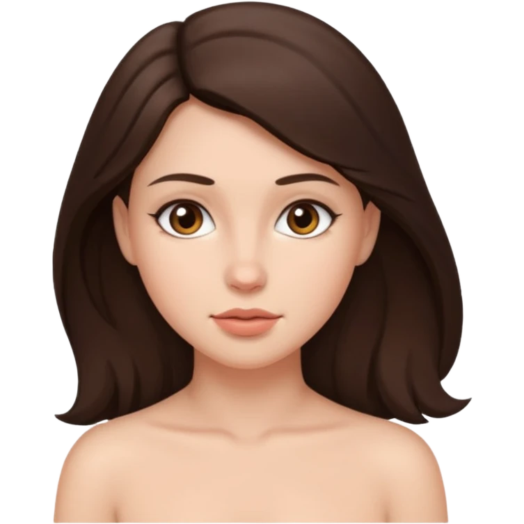 шатенка с голой грудью emoji