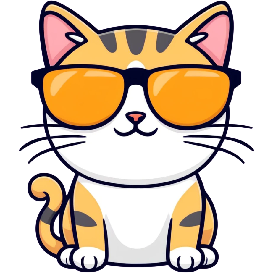 Cat with sunglasses emoji