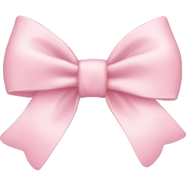 Pastel pink bow emoji