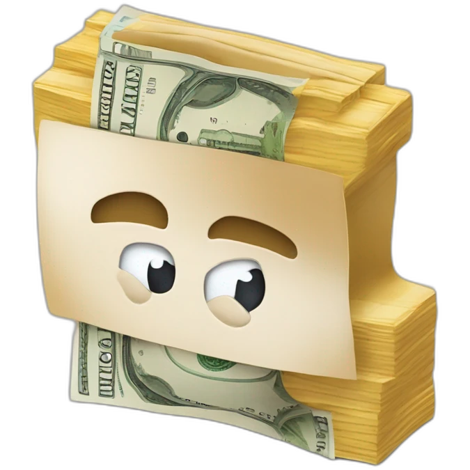Billet de 1000 € sur un pied emoji