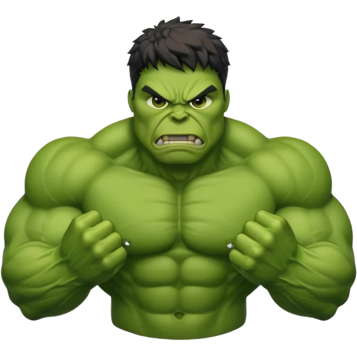 Alien buff as hulk emoji