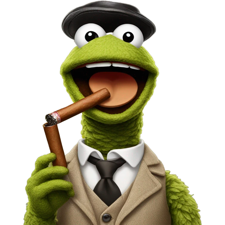 Animal the muppet smoking a cigar emoji