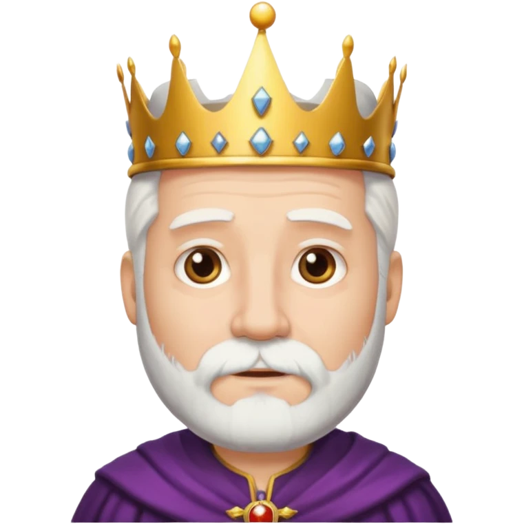 white hair and beard king emoji
