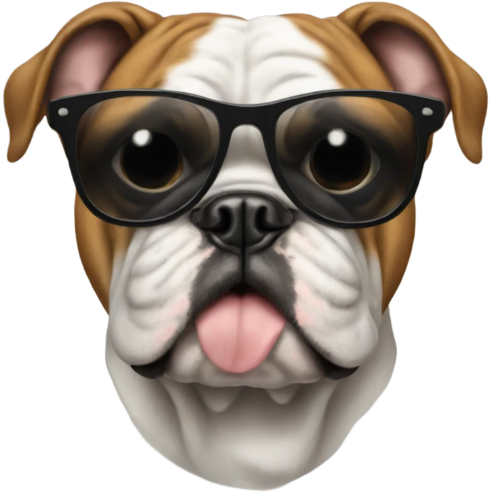 Bulldog with sunglasses  emoji