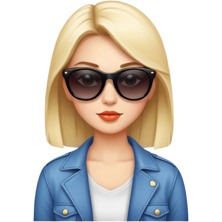 a cool girl with sunglasses and confident pose emoji