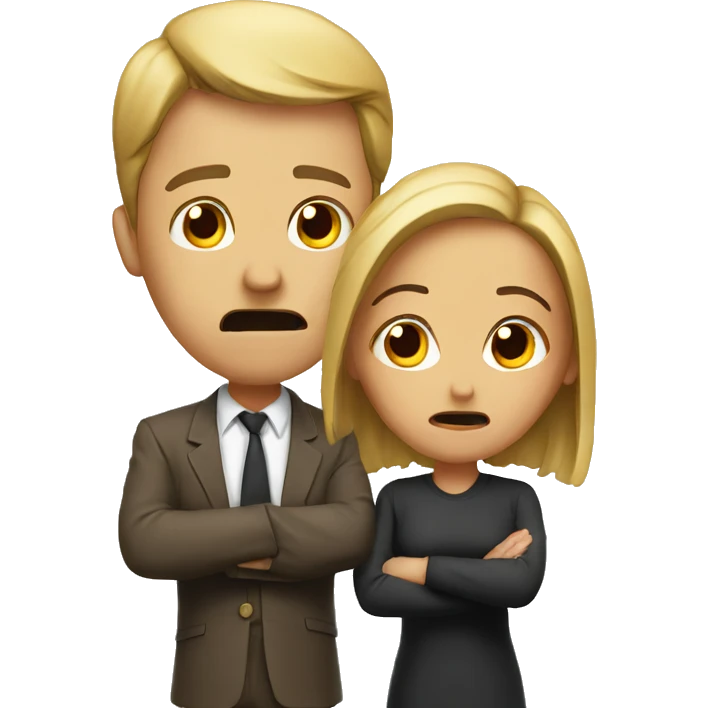 A couple arguing emoji