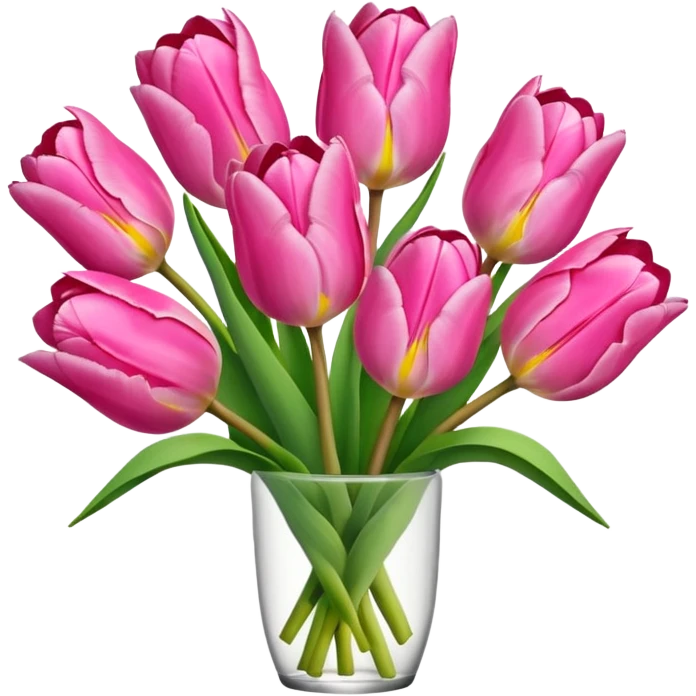 Pink tulips bouquet emoji