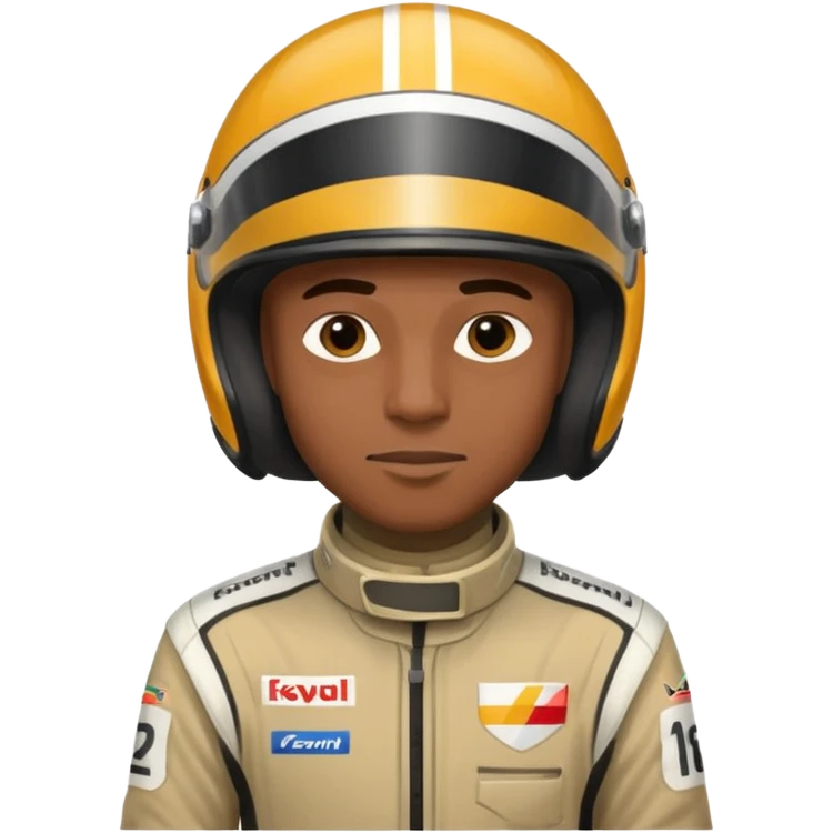 Formula racer black man emoji