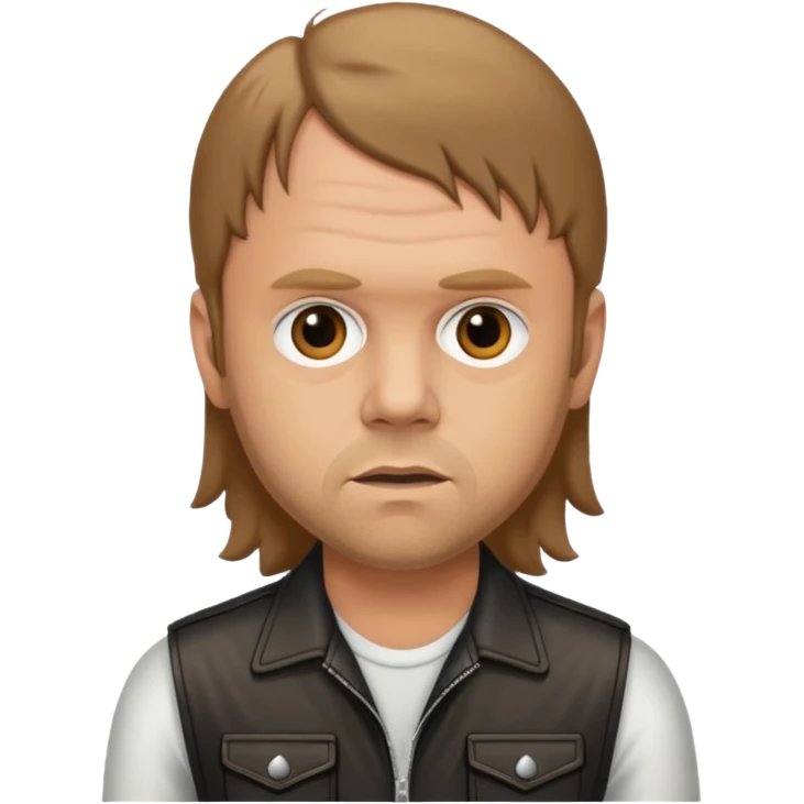 Lars ulrich in the 80s, (brown mullet, young) emoji