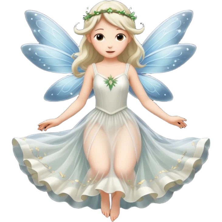 fairy wearing white ethereal flying  emoji