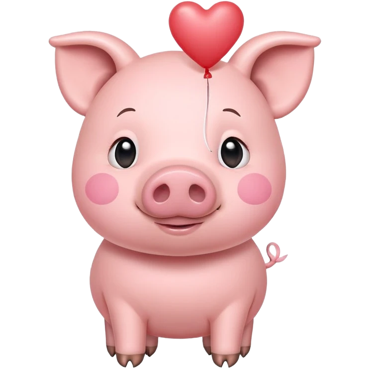 Pig in love emoji