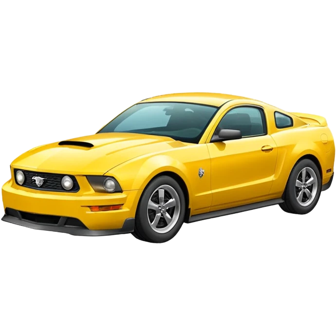 Create a mustang 309emoji in yellow colour  emoji