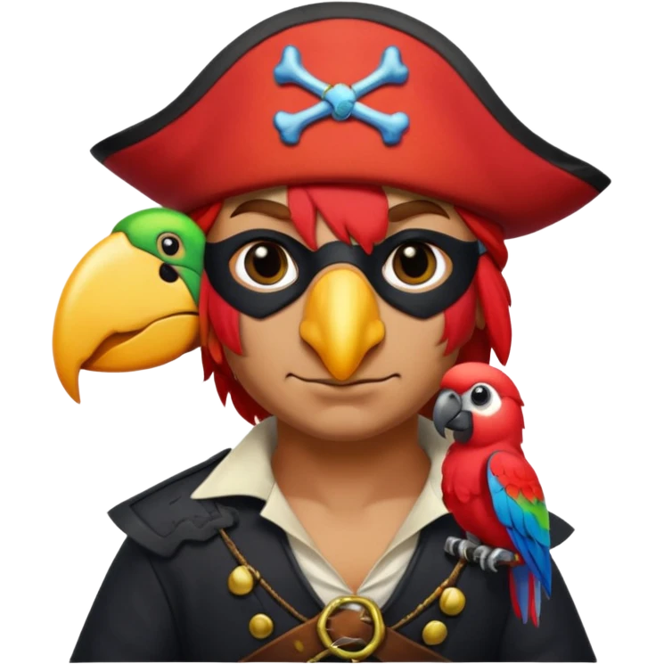pirate and parrot emoji
