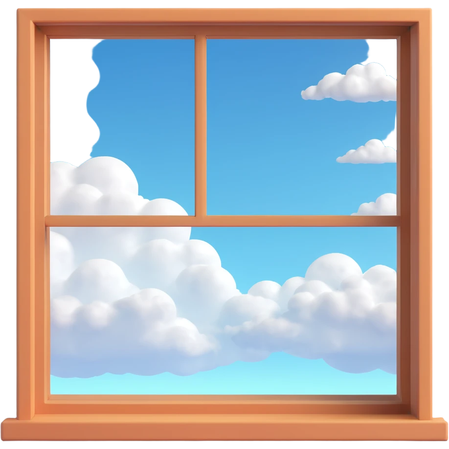 a big window with a skylight and clouds visible emoji