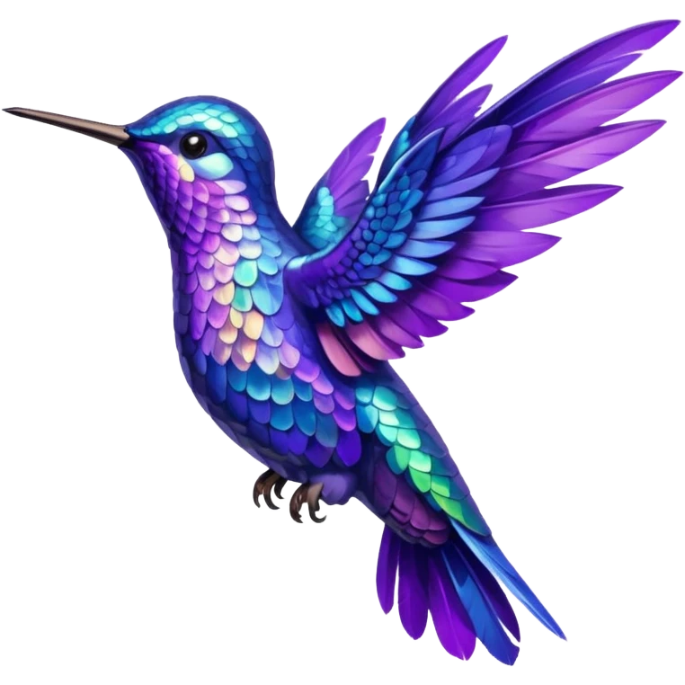 hummingbird with blue and purple  emoji