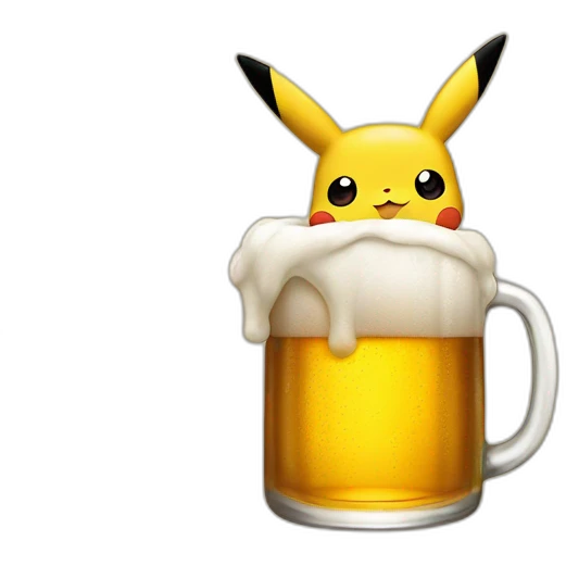 Pikachu bière emoji