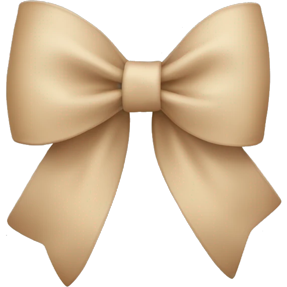 Beige bow emoji