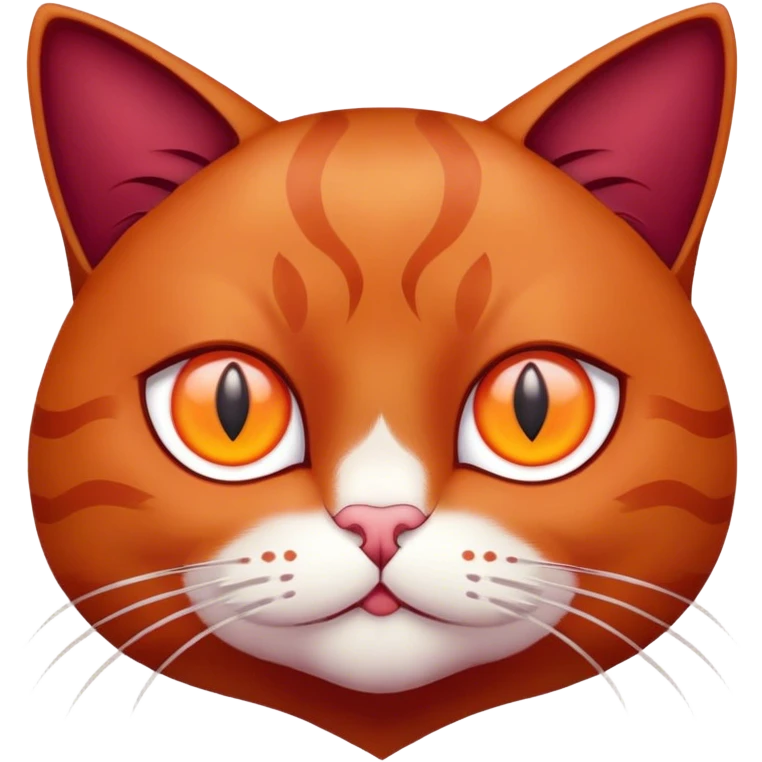 burgundy cat emoji