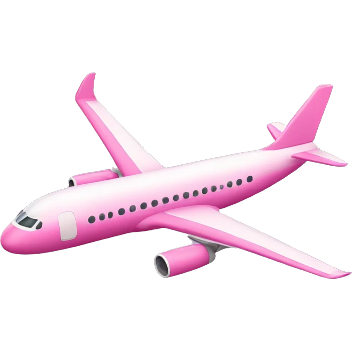 Pink airplane emoji