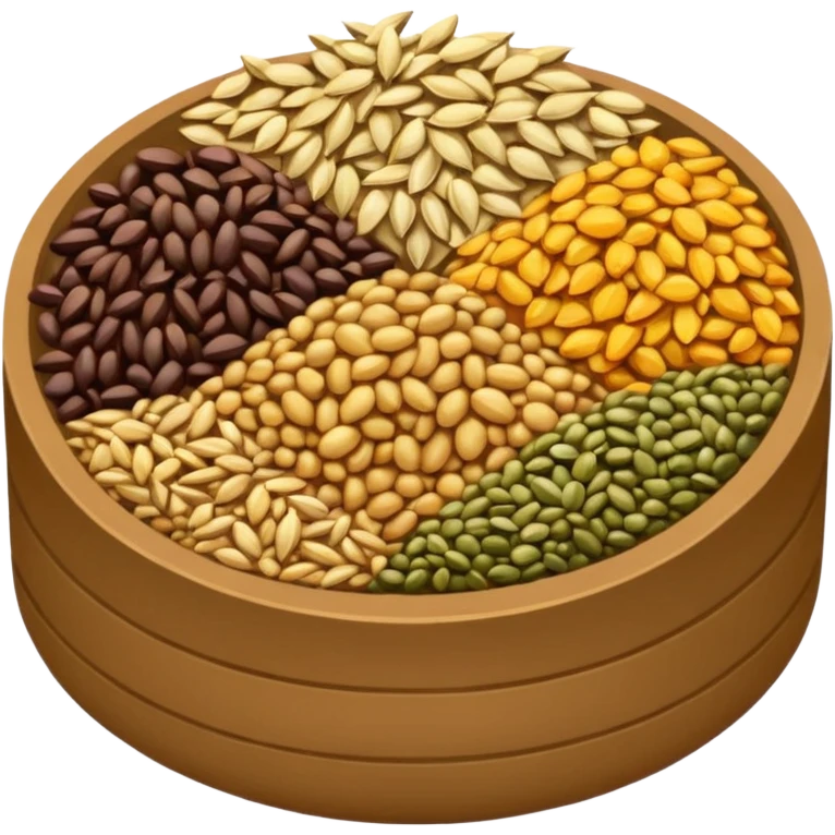 a pile of grain and seeds cereals emoji