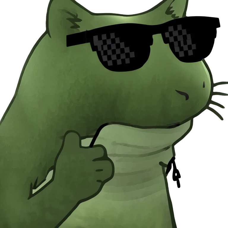 Cat with sunglasses emoji