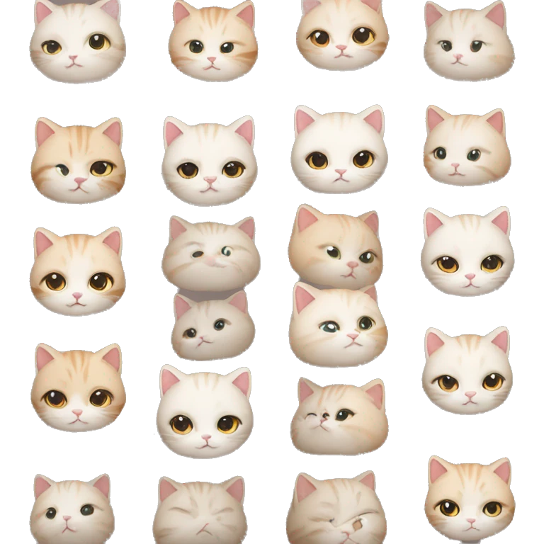 20 chubby kittens emoji